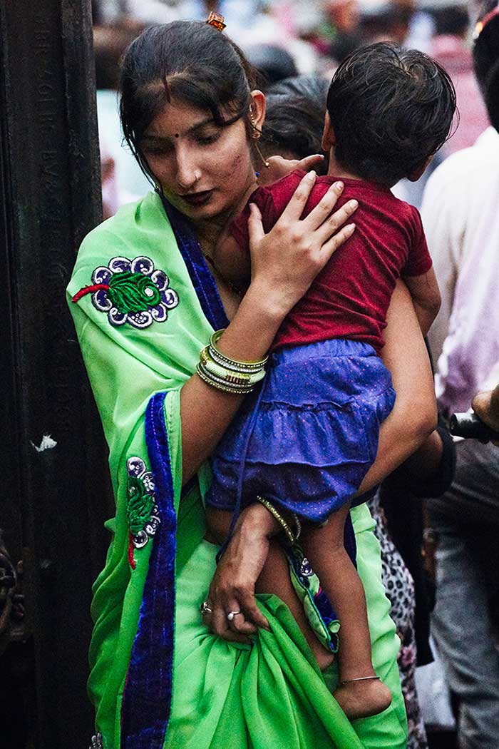 Madre y niño India