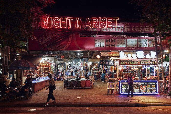 Mercado nocturno Camboya