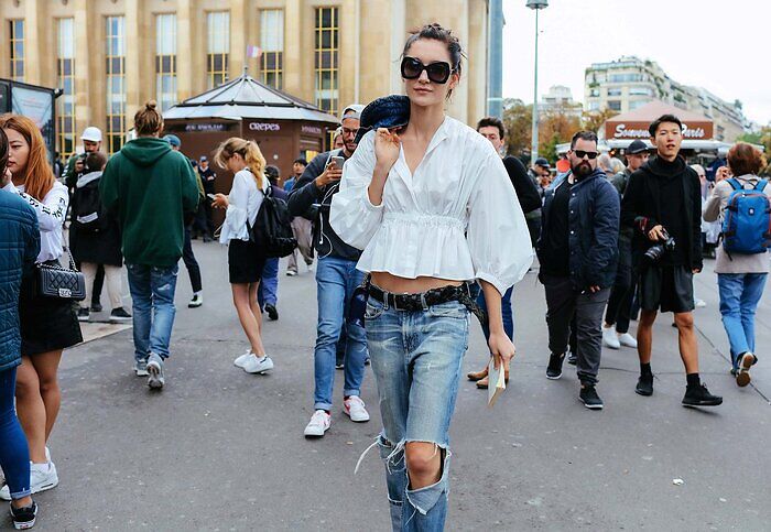 ripped jeans style