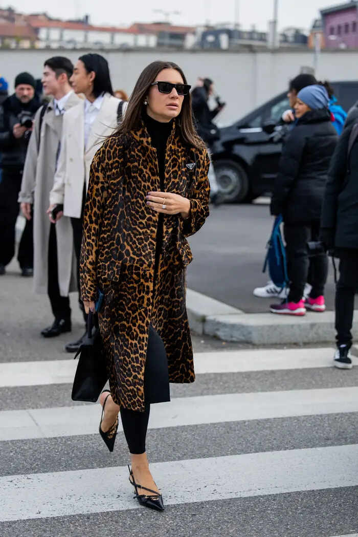 Abrigo estampado de leopardo tendencia