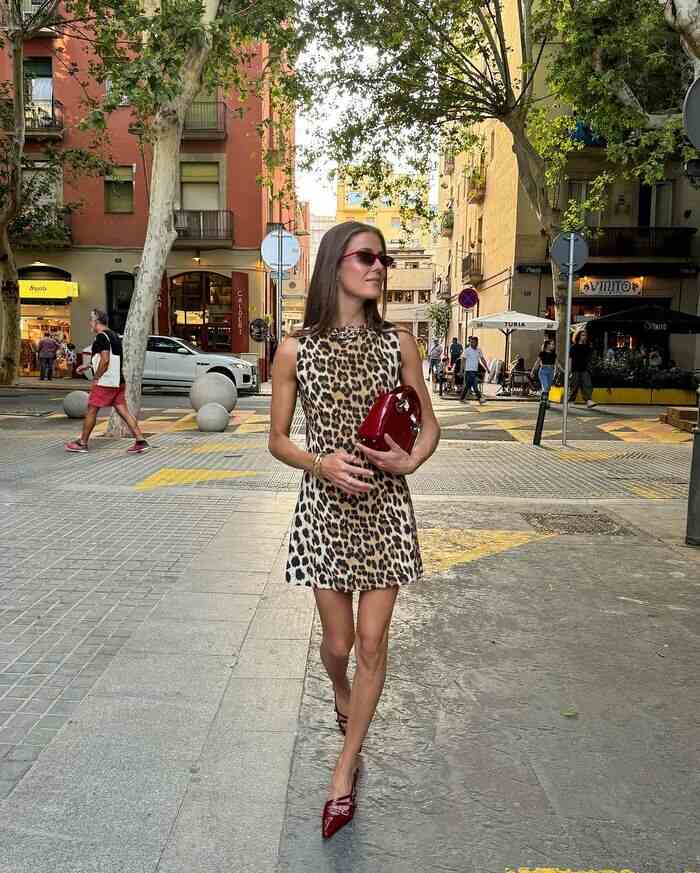 Animal print combinado con rojo