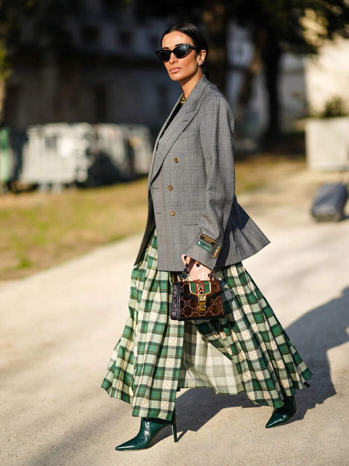 Falda tartán tendencia primavera