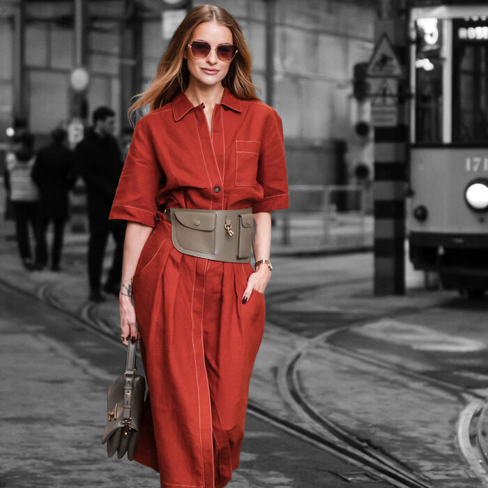 Vestido camisero con cinturón