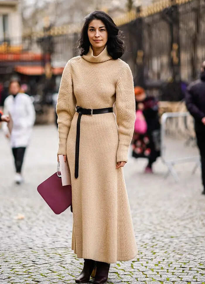 Vestido punto look Navidad