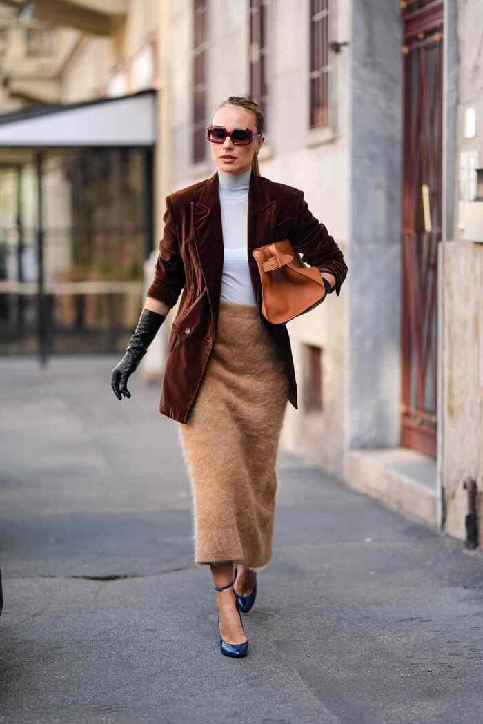 Americana terciopelo look Navidad