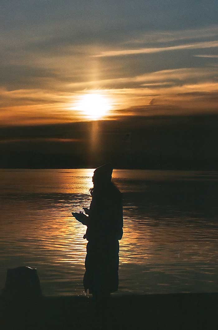 Puesta de sol cálida Noruega Maialen de Arroiabe en Oslo