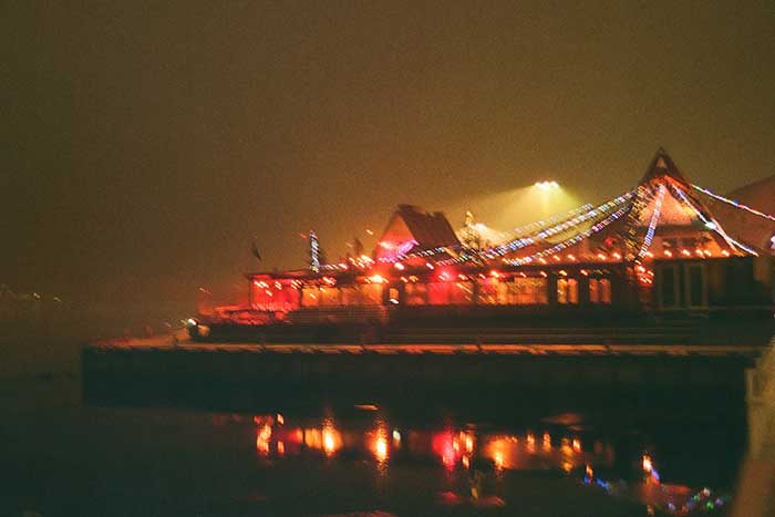 Luces Navidad Oslo Oslo iluminado de noche