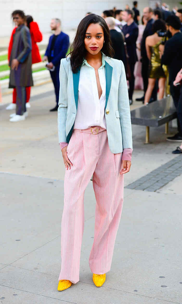 Pantalón pinzas rosa Rosa palo y colores pastel look