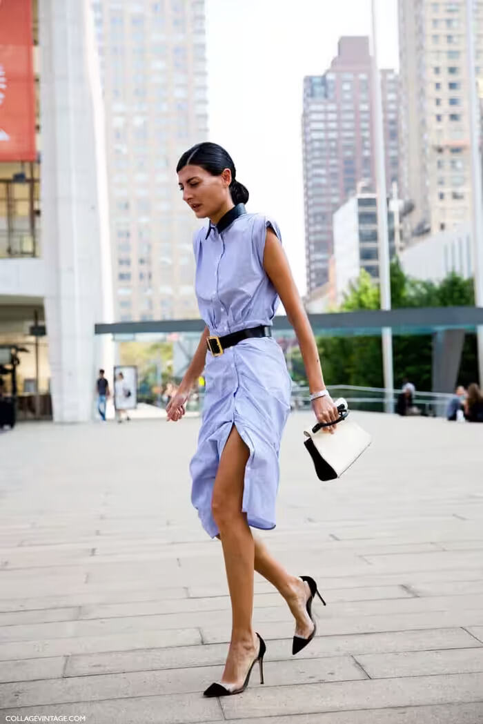 Vestido camisero con cinturón