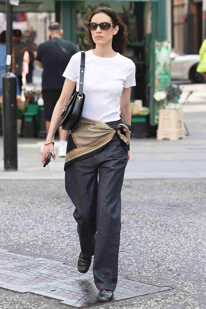 Pantalón con cinturón pañuelo