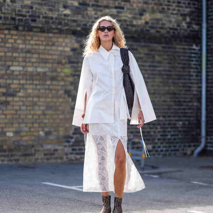 Camisa con diseño oriental Total look blanco
